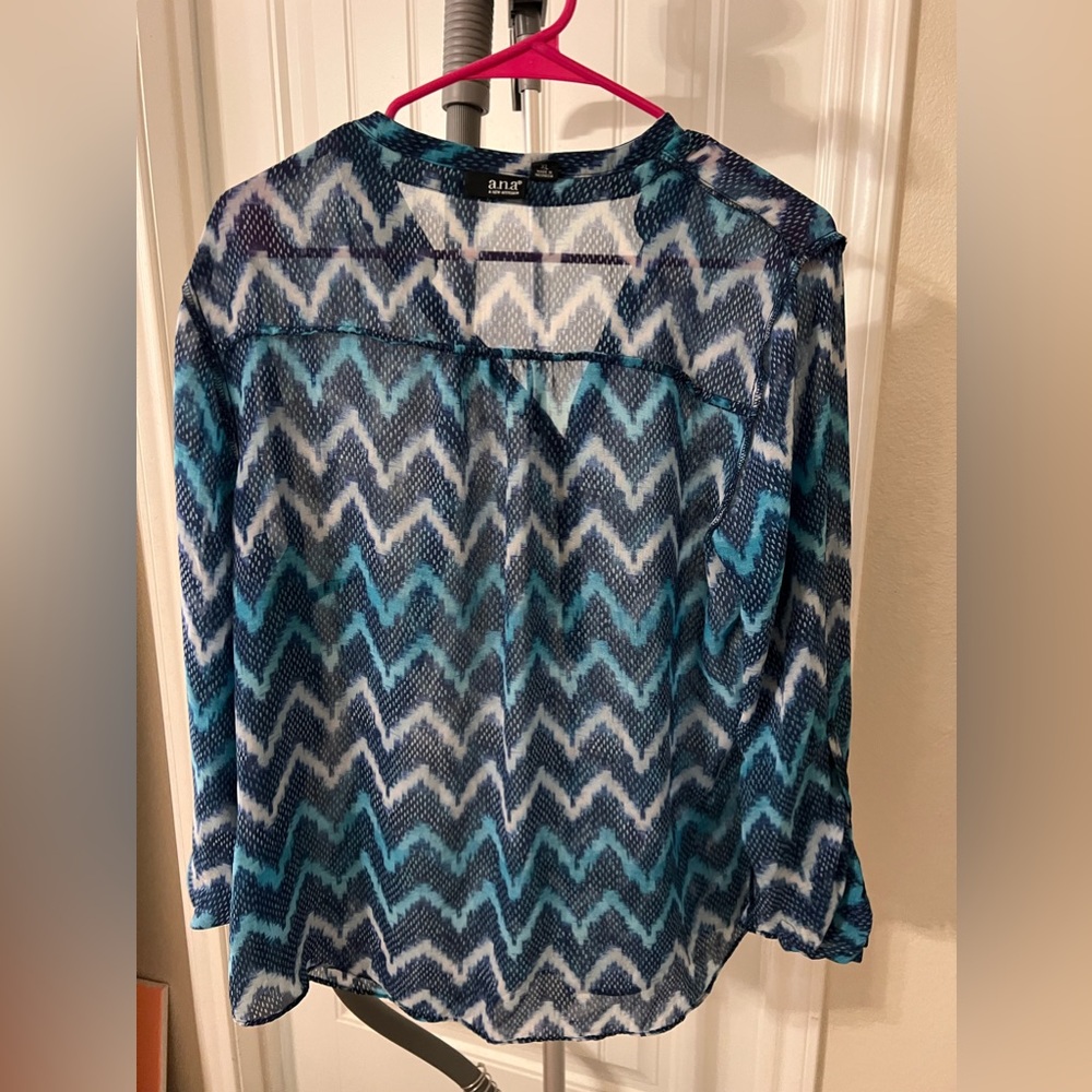 blue chevron top